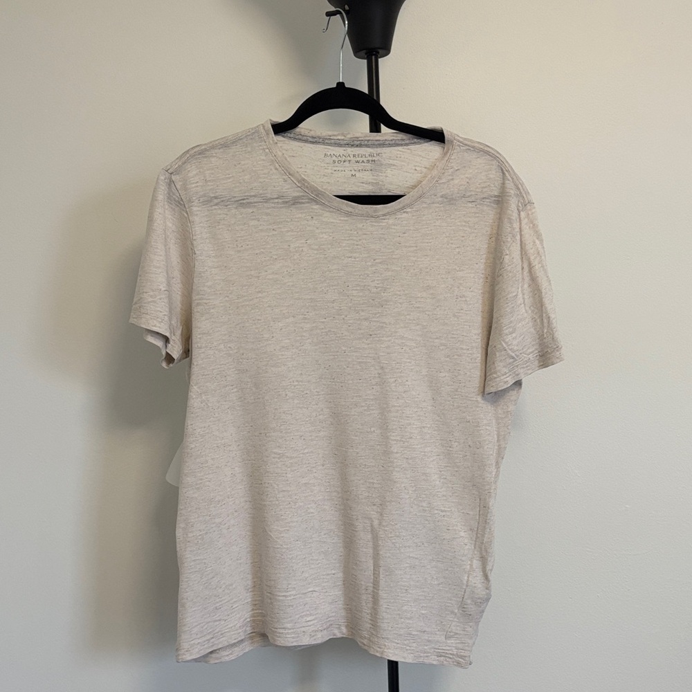 Banana Republic Soft Touch Men's Cream T-Shirt